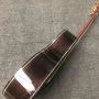 Custom OO Solid Wood Acoustic Guitar with Ebony Fingerboard Full Abalone Binding in Sunburst 