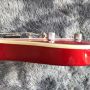 Custom Lefty Handed Flamed Maple Top Electric Guitar in Red Color