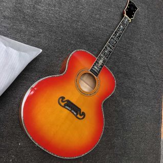 Custom Solid Spruce Top J200 Ripple Back Side Acoustic Guitar