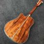 Custom Cutaway 41 Inch Solid KOA Wood Abalone Binding Life Tree Inlay Umbrella Logo Acoustic Guitar 45mm Nut Width