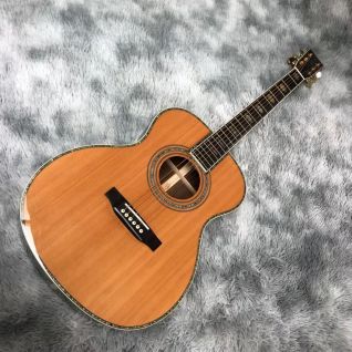 Custom OM Body Ebony Fingerboard Solid Cedar Top Acoustic Guitar