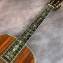 Custom 39 inch full koa wood 0045 luxury black finger abalone shell inlaid acoustic guitar