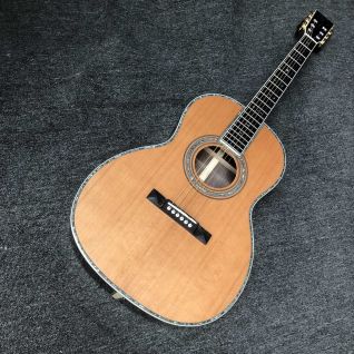 Custom Cedar Wood Wooden Acoustic Guitar Brands 39 Inch OOO Body Style Life Tree Inlay Classic Folk Acoustic Guitar Abalone Binding