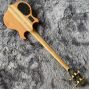 Custom Alembic Grand Stanley Clark Brown Ash 4 Strings Electric Bass Guitar Neck Through Body with Gold Hardware and Abalone Inlay