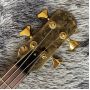 Custom Grand Stanley Clark Brown Neck Through Body with Gold Hardware and Abalone Inlay Ash 4 Strings Electric Bass Guitar 