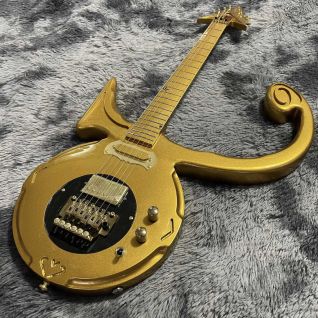 Custom Irregular Special Body Electric Guitar in Gold Color
