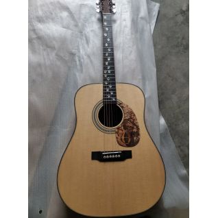 Custom AAAAA Solid Rosewood Back Side Guitar D28 Dreadnought D-28 Acoustic Guitar Ebony Fingerboard 