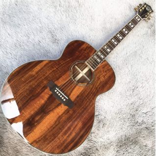 Custom Solid Koa Wood Top 43 Inch JUMBO Guild Acoustic Guitar