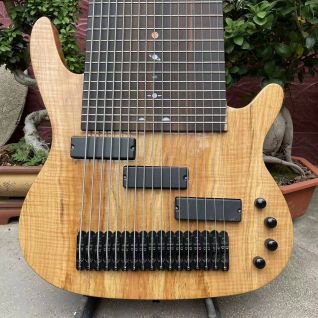 Custom 17 Strings Neck Through Body Electric Bass Guitar Rosewood Fingerboard Mahogany Body Neck with Hardcase 