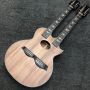 Custom PS14dk Ritchie Sambora Style 6/12 Strings KOA Wood Double Neck Acoustic Guitar