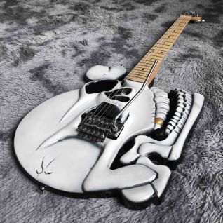 Custom Irregular Special Body Shape Skull Human Skeleton Ep Style Electric Guitar in Kinds Colors