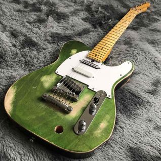 In Stock Guitar, Status Quo Francis Rossi's Legendary Style Green Grandcaster Guitar Immediately Delivery