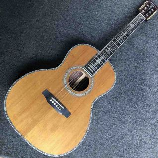 Custom Solid Cedar Top Handmade 5A AAAAA Acoustic Guitar 000 Acoustic Electric Guitar OOO45