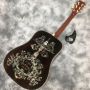Custom Grand Solid Back Side Acoustic Guitar 41 Inch 5A Spruce D100 Series Luxury Full Abalone Fingerstyle Parlor Acoustic Guitar