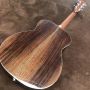Custom Grand Folk Acoustic Guitar OM42 Style Herringbone Binding Wooden Guitar