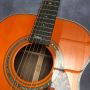 Custom 40 Inch OM Body 42 Style Neck Inlay Signature Ebony Fingerboard Herringbone Binding Acoustic Guitar