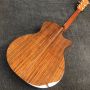 Custom Lefty Handed 40 Inch K24 KOA Wood Ebony Fingerboard Acoustic Guitar with Rosewood Binding