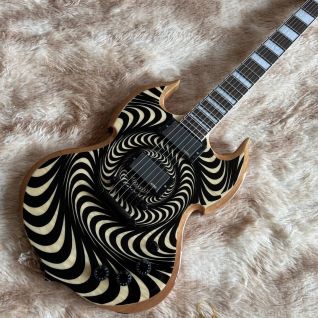 Custom Irregular Special Body Wylde Audio Electric Guitar HH Pickups Odin Maple Neck