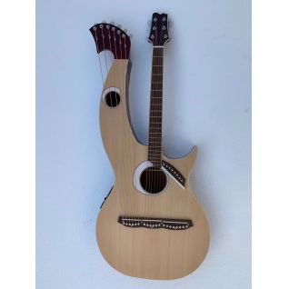Custom Grand Acoustic Harp Guitar 20 Strings 6+6+8 Double Necks with EQ IN STOCK