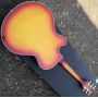 Custom Ricken 370 Electric Herringbone Fishbone Binding Guitar Chrome Hardware Hollow Electric Guitar with 3pcs Neck in Sunset Color 