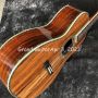 Custom Grand 39 Inch Real Abalone Ebony Fingerboard Solid KOA Back Side Acoustic Guitar Accept OOO, OM, D Body Custom Guitar OEM