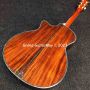 Custom OM Body Solid Koa Wood Top Ebony Fingerboard Acoustic Guitar