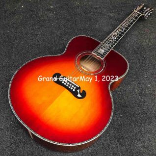 Custom 12 Strings 43 Inch GJ200 Jumbo Flamed Maple Back Side Acoustic Guitar