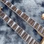 Custom double headstock 12+4 strings electric guitar bass Chrome Hardware