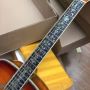 Custom 41 inch solid wood spruce ebony fingerboard abalone shell inlaid acoustic guitar