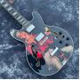 Custom 2023 new semi jazz with decals 335 style electric guitar