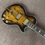 Custom F hollow body Tiger flame top Jazz Electric Guitar with vibrato system