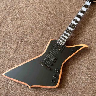 Custom Blood Eagle Handmade 6 stings Electric Guitar in Matte Black Color