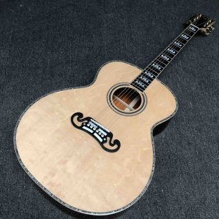 Custom 43 inch deluxe jumbo sj200aa full abalone binding acoustic guitar with SOLID cocobolo back side
