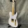 Custom pure white Tele Electric Guitar with gold hareware