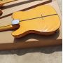 Prince HS Anderson Hohner Madcat Mad Cat Amber Yellow Flame Maple Top Electric Guitar Leopard Pickguard Binding electric guitar
