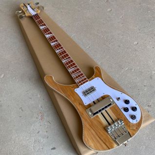 Custom 5pcs Maple+Rosewood Neck Thru Body Electric Bass Guitar Upgrade Adjustable Bridge Available Spalted Maple Checkerboard Binding