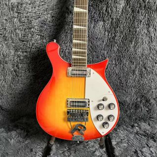 Custom Ricken 600 Electric Guitar Solid Body Cherry Sunburst Color R Tail System Bridge