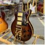 Custom Grand Electric Guitar Decayed Maple Top with Bigsby Tremolo Bridge Yellow Binding Gold Hardware in Tobacco Sunburst Color