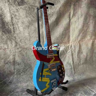 Custom Ricken Whaam 330 Semi Body Electric Guitar Tpp Paul Weller Lichenstein Printing Acoustic Guitar Classic Slotted Guitar AMP Pedal Musical Instruments OEM
