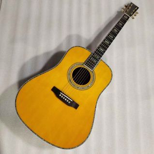 Custom Solid India Rosewood Back Side 41 Inch D Body Acoustic Electric Guitar in Yellow Painting