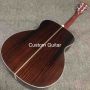 Custom Solid Spruce Top Solid Rosewood Back Side OM JM 14 Frets Acoustic Guitar Herringbone Binding