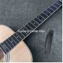 Custom OM body acoustic guitar kits with herringbone binding no painting