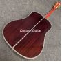 Custom 41 Inch Dreadnought D45 Solid Rosewood Back Side Life Tree Inlay Abalone Binding Dreadnought Acoustic Guitar