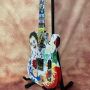 Custom Hand Painted Vintage Electric Guitar Musical Instruments Fine Art Paintings