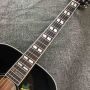 Custom Hummingbird Solid Spruce Top GB Acoustic Guitar in Black Color