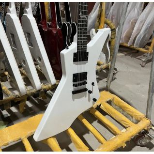 Custom ESP Style Snakebyte Electric Guitar Active Pickups in White Color