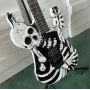 Custom Carved Electric Guitar J Frog George Lynch Skull Black Tremolo Bridge