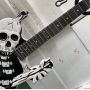 Custom Carved Electric Guitar J Frog George Lynch Skull Black Tremolo Bridge
