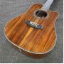 Custom 12 Strings 41 inch D45 style 12 strings KOA wood black ebony fingered real abalone inlaid acoustic wooden guitar