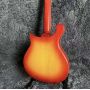 Custom Rickenback 600 Style Electric Guitar in Cherry Sunburst Color with R Tail System Bridge Accept Guitar OEM
